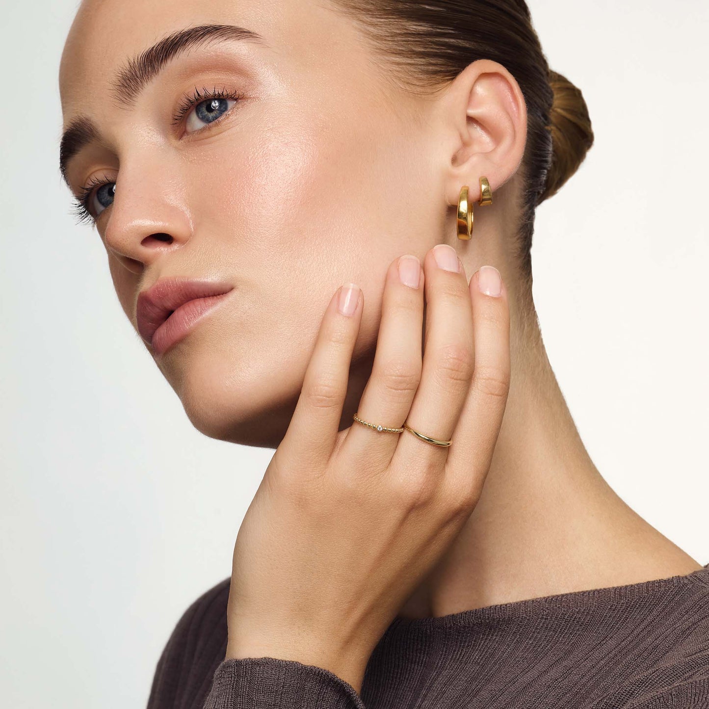 Mary – Slim Dome Ring för Kvinnor (guldfärgad)