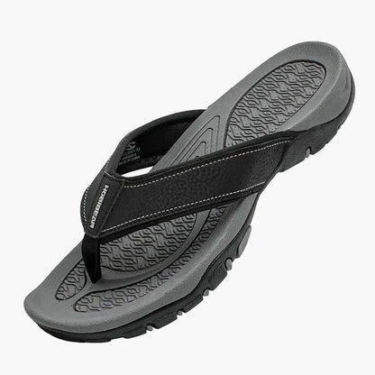 Herrsandal Flip-Flop Sport med Stötdämpning och Fotvalvsstöd – Perfekt för Strand, Promenader och Vardag