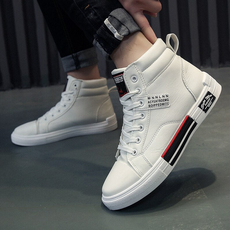 Herr Sneakers Höga Streetwear Sneakers för Höst och Vinter
