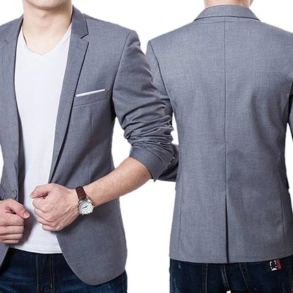 Herr Slim Fit Kavaj – Modern Stil för Fest, Kontor och Vardag