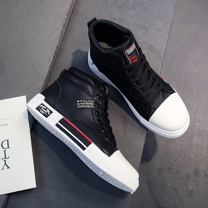 Herr Sneakers Höga Streetwear Sneakers för Höst och Vinter