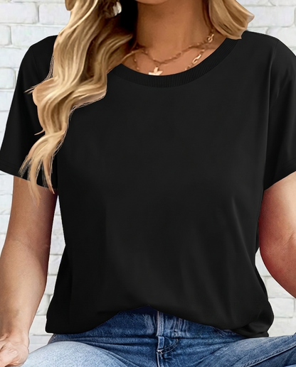 Dam T-shirt i avslappnad stil för vardagsbruk och fritid