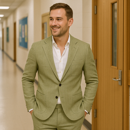 Herr Slim Fit Kostym – Modern Stil för Fest och Arbete