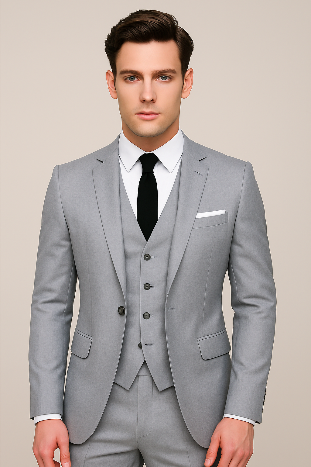 Herrkostym – Tredelad, Slim Fit, Elegant för Bröllop och Fest