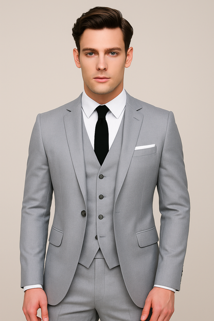 Herrkostym – Tredelad, Slim Fit, Elegant för Bröllop och Fest