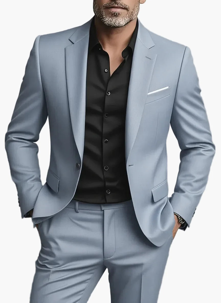 Herrkostym Modern Slim Fit Tvådelad – Stilren Affär & Festkostym
