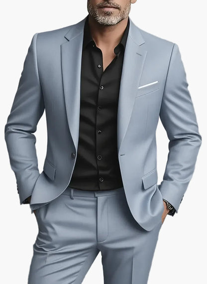 Herrkostym Modern Slim Fit Tvådelad – Stilren Affär & Festkostym