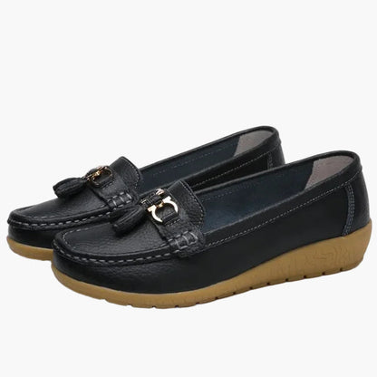 Dam loafers med tofsar – Komfortabla och stilrena vardagsskor