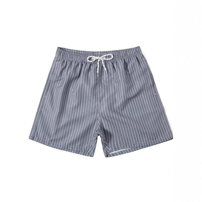 Herr Strandshorts med Smala Ränder – Lediga Badshorts för Strand och Vardag