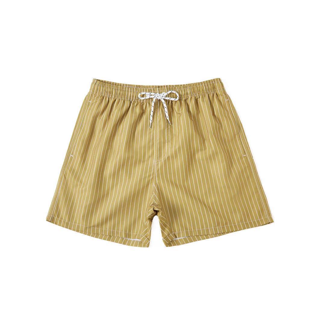 Herr Strandshorts med Smala Ränder – Lediga Badshorts för Strand och Vardag