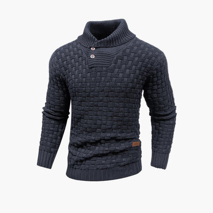 Herrstickad tröja med elegant termisk design – modern höststil och värme