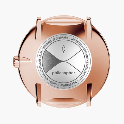 Charlotte – Unisex filosofklocka med konstläderarmband