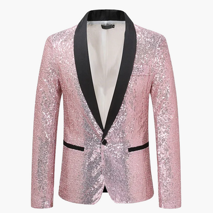 Herr Paljettkavaj Fest Blazer Slim Fit Partykläder