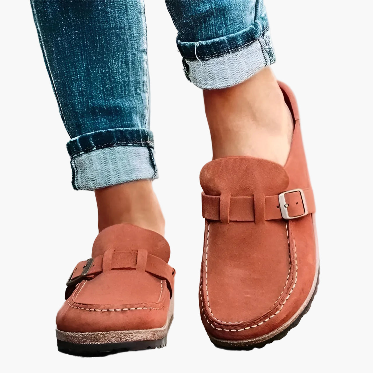 Damtofflor med ortopedisk komfort – Slip-on retrostil, vardagsskor för kvinnor