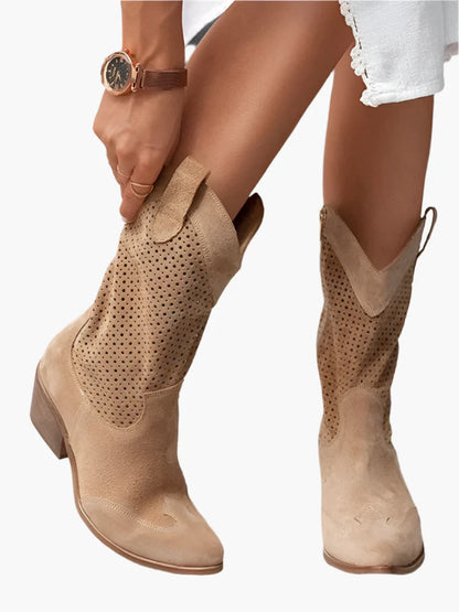 Dam Cowboyboots med dragkedja – Trendiga och bekväma westernstövlar för vardag och fest