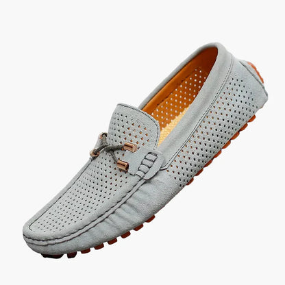 Herrloafers – Elegant Perforerad Slip-on Skomodell för Vardagsbruk och Fritid