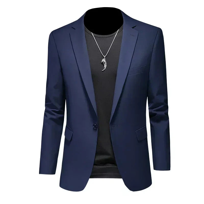 Herr Elegant Slim Fit Kavaj för Fest och Vardag – Modern Blazer