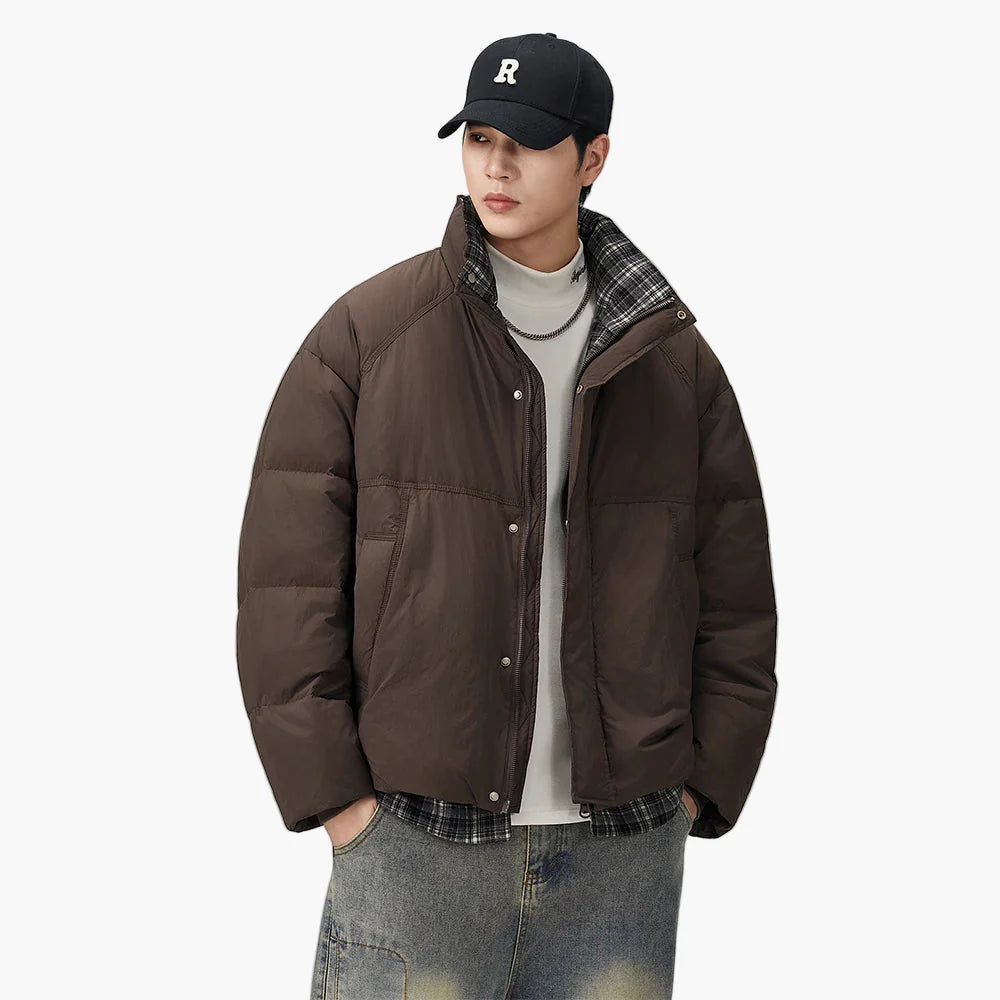Herr Oversized Puffjacka för Vardagsbruk och Urban Stil