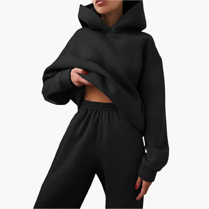 Damers Oversize Lounge Set – Hoodie och Joggingbyxor, Perfekt för Mys och Avslappning