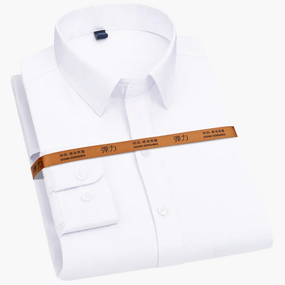 Herr Skjorta Elegant Business Slim Fit – Perfekt för Kontor och Fest