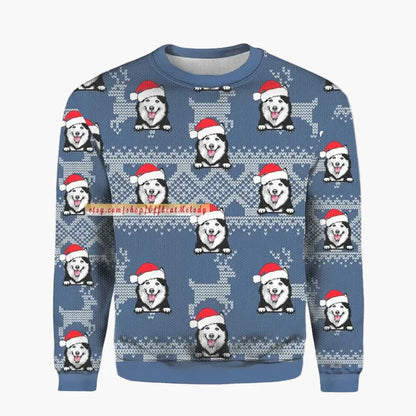 Herr Jultröja Ugly Christmas Sweater Christmas Bros med Tomten och Jesus – Rolig Festtröja