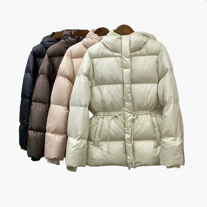 Dam Vinterjacka Puffer Med Huva För Vardag och Utomhusbruk
