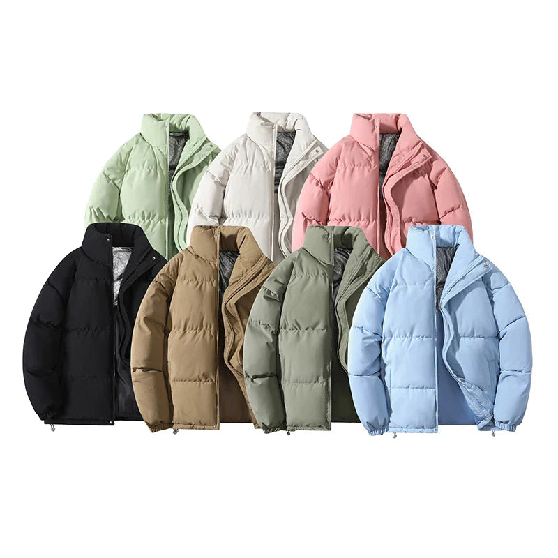 Herr Vinterjacka Vadderad Pufferjacka Varm Outdoor Stil