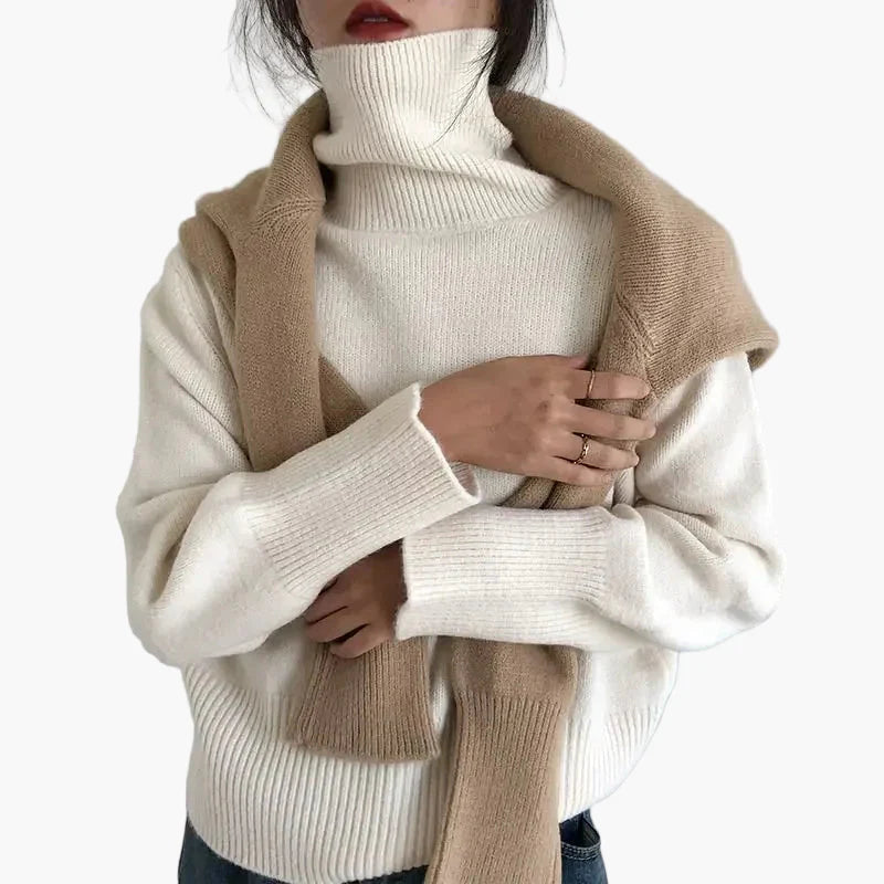 Damstickad Polotröja – Elegant Vardagsstil och Komfort