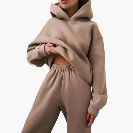 Damers Oversize Lounge Set – Hoodie och Joggingbyxor, Perfekt för Mys och Avslappning