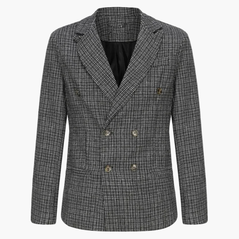 Herr Dubbelknäppt Kavaj – Elegant Stil för Affärs- och Festbruk