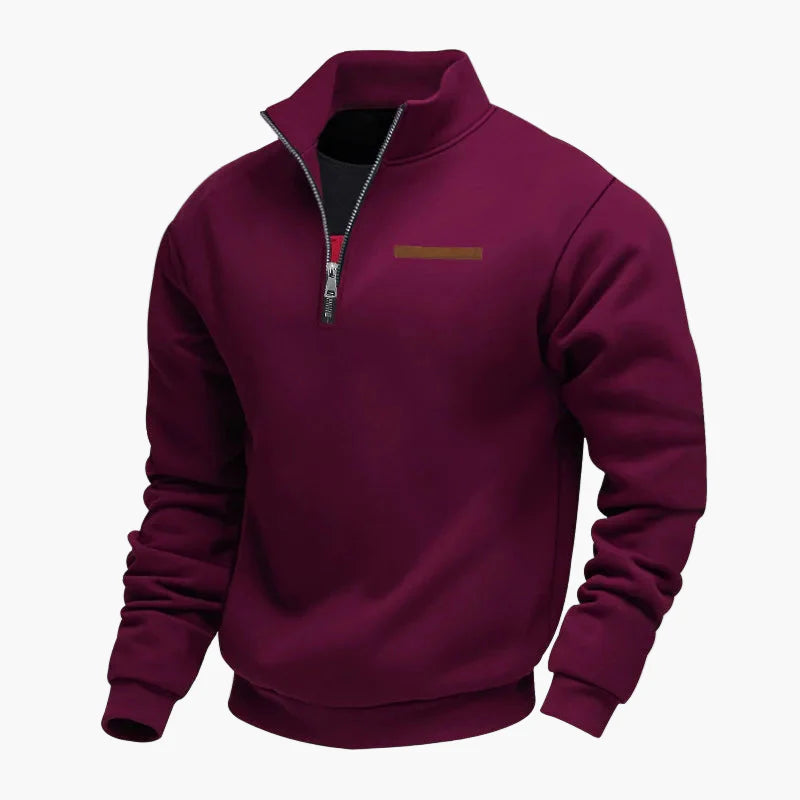 Herrar Halvzip Tröja – Sportig och Avslappnad Pullover Perfekt för Resor och Vardag