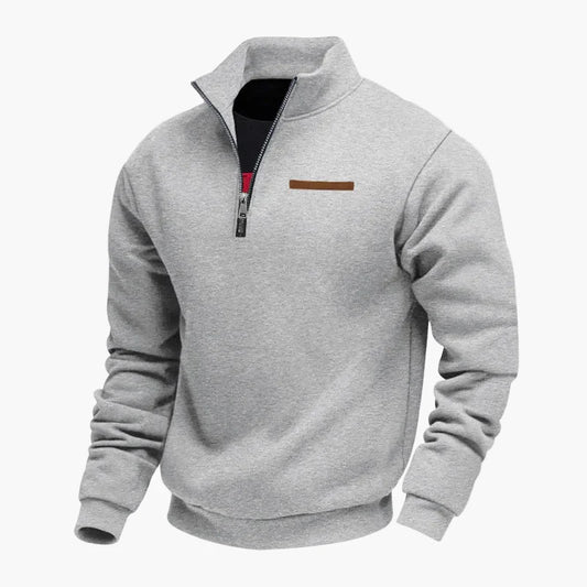 Herrar Halvzip Tröja – Sportig och Avslappnad Pullover Perfekt för Resor och Vardag
