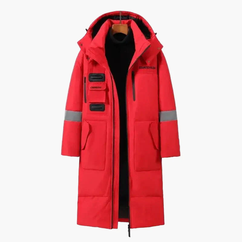 Herr Vinterparkas Lång Jacka Urban Outdoor Vindtät