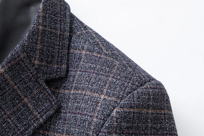 Herr Kavaj Modern Rutig Business & Casual Blazer för Kontor och Fest