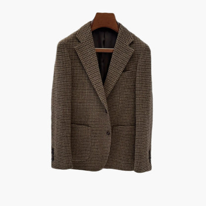Herrkavaj – Klassisk Rutigt Mönster, Elegant Stil för Arbete och Fritid