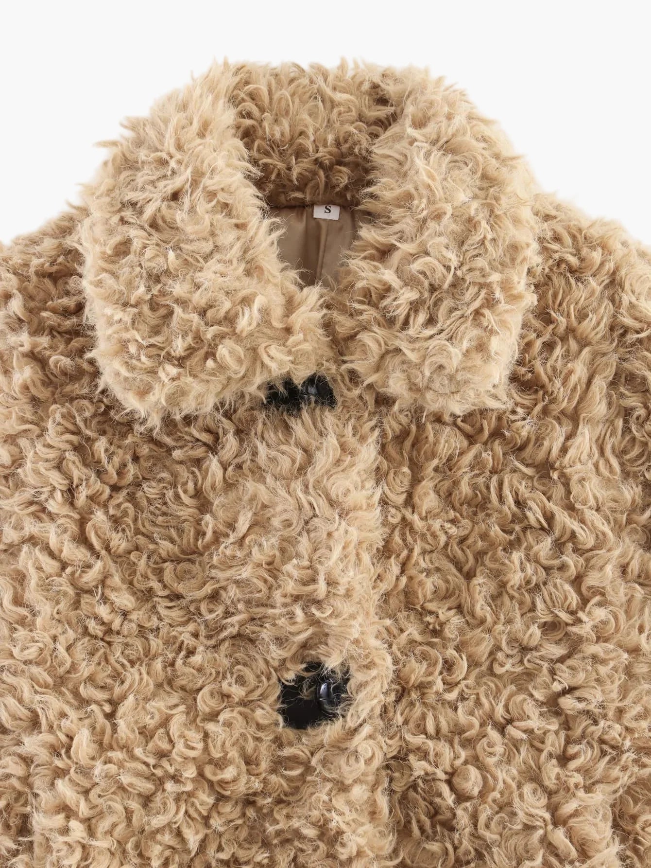 Dam Teddyjacka Kort Trendig Vinterjacka för Avslappnad Stil