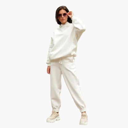 Damernas Lounge Set med Hoodie och Byxa – Avslappnad och Trendig Vardagsstil