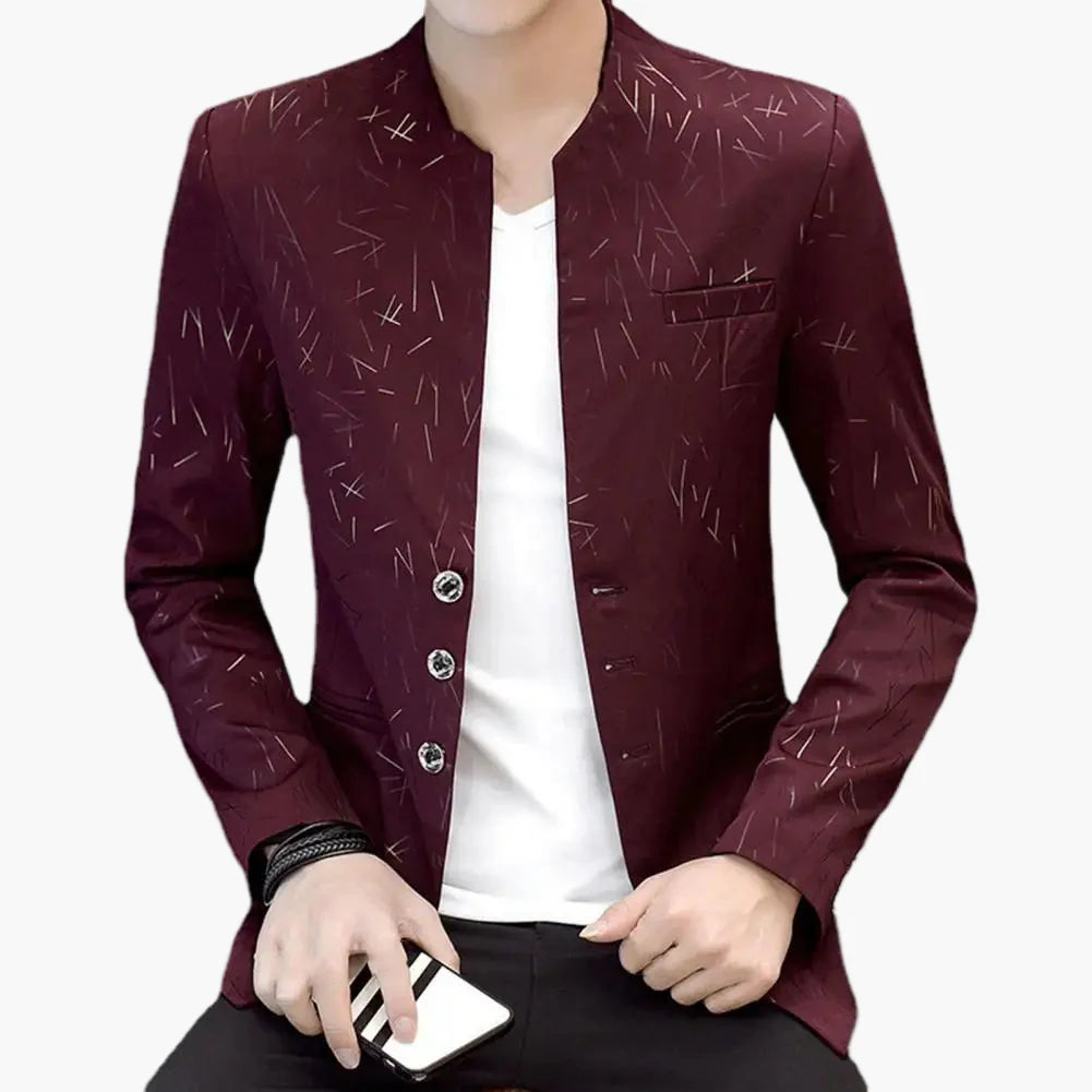 Herr Blazer Modern Stil Slim Fit – Perfekt för Fest och Kontor