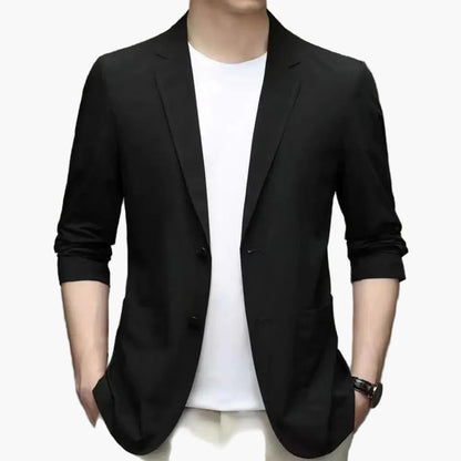 Herr Elegant Kavaj för Avslappnad och Formell Stil – Slim Fit Blazer för Vardag och Fest