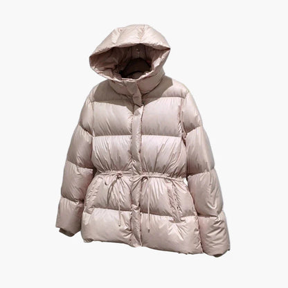 Dam Vinterjacka Puffer Med Huva För Vardag och Utomhusbruk