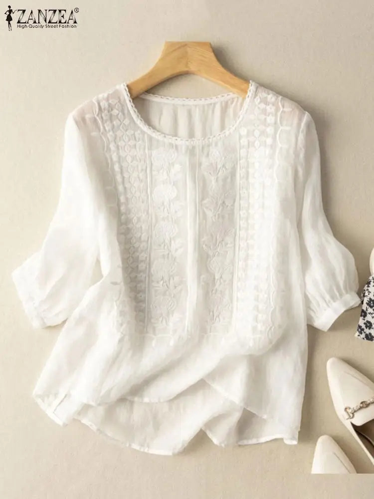 Jannicke-Somrig Elegant Blus för Kvinnor