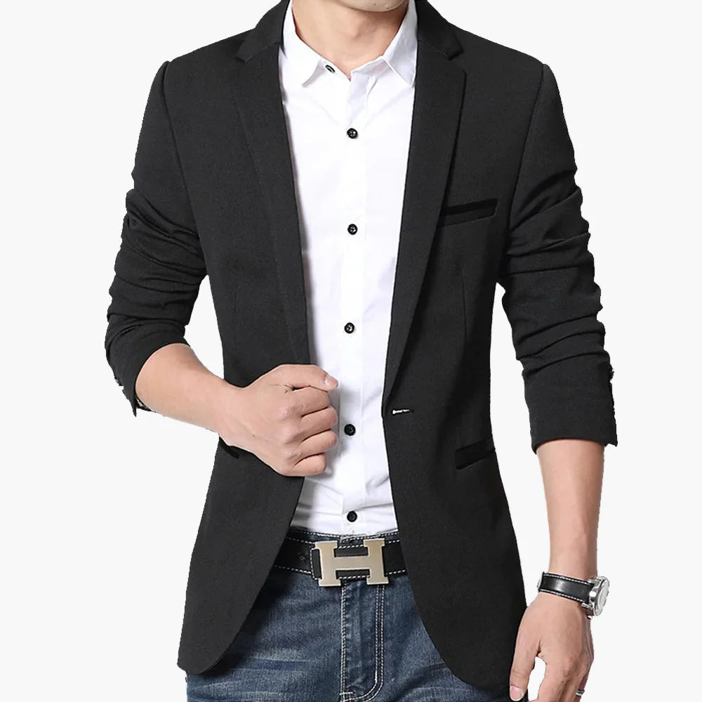 Herr Elegant Slim Fit Kavaj för Affär och Fest
