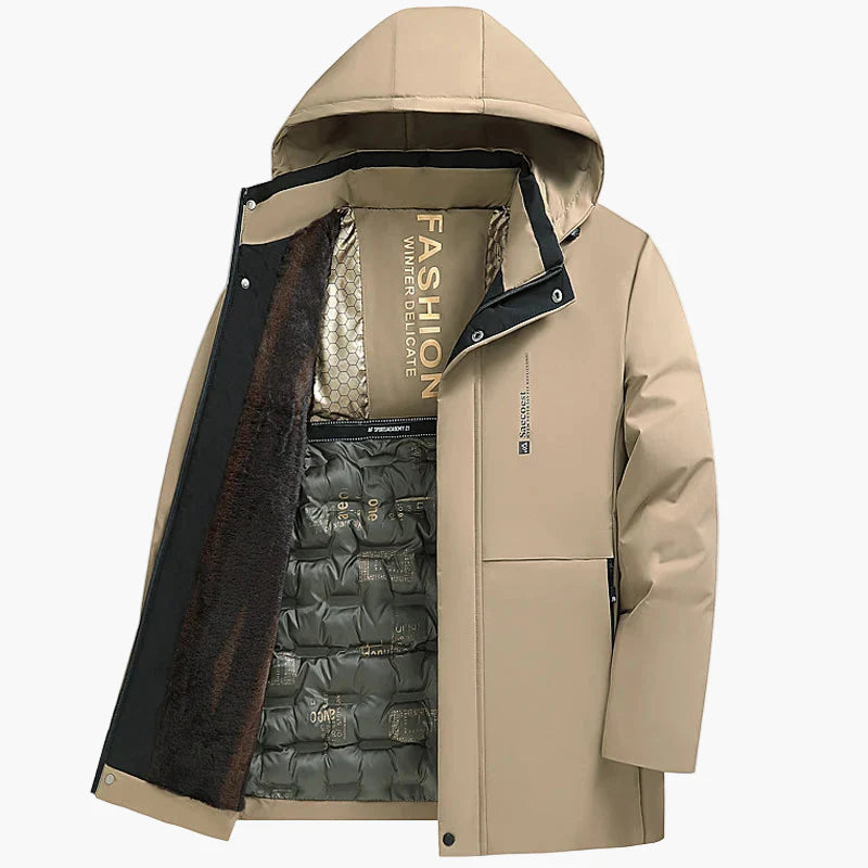 Herr Vind- och Vattentät Vinterjacka – Modern Parkas för Kallt Väder