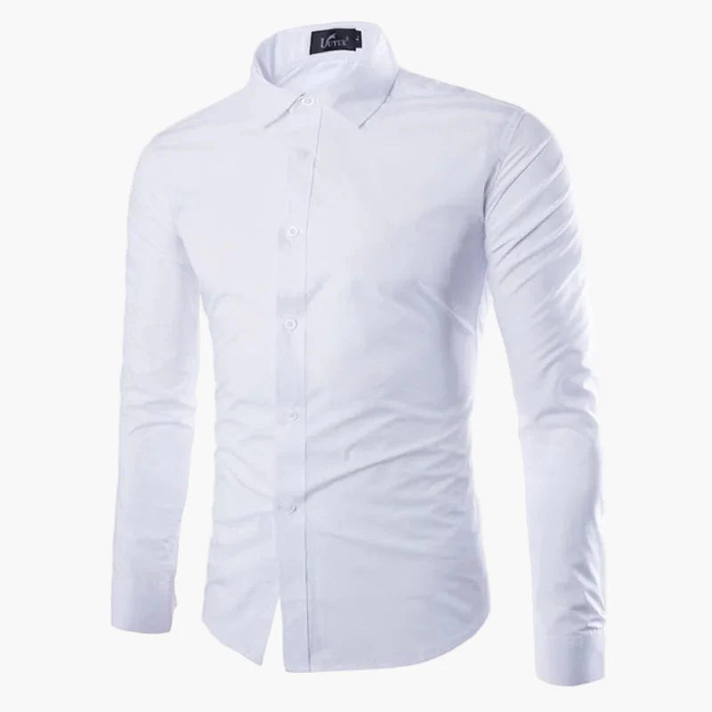 Herrskjorta med lång ärm – Slim Fit, elegant och mångsidig för kontor och fest