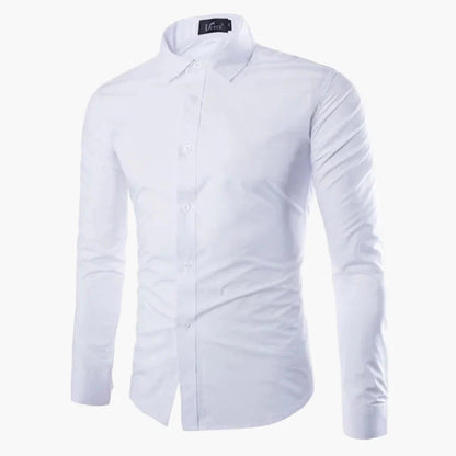 Herrskjorta med lång ärm – Slim Fit, elegant och mångsidig för kontor och fest