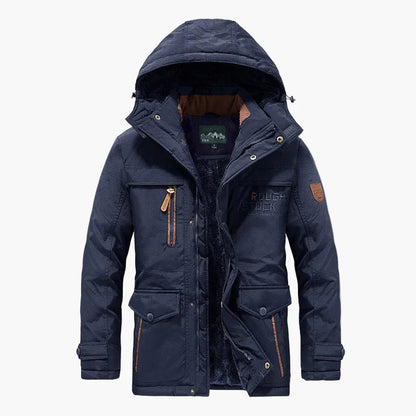 Herr Vinterjacka Parkas Outdoor Varm Fodrad Fritidsstil