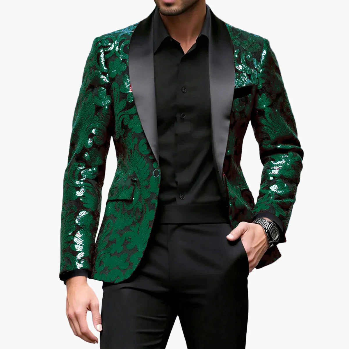 Herr Smokingkavaj Festlig Slim Fit – Blazer För Bröllop & Galakväll