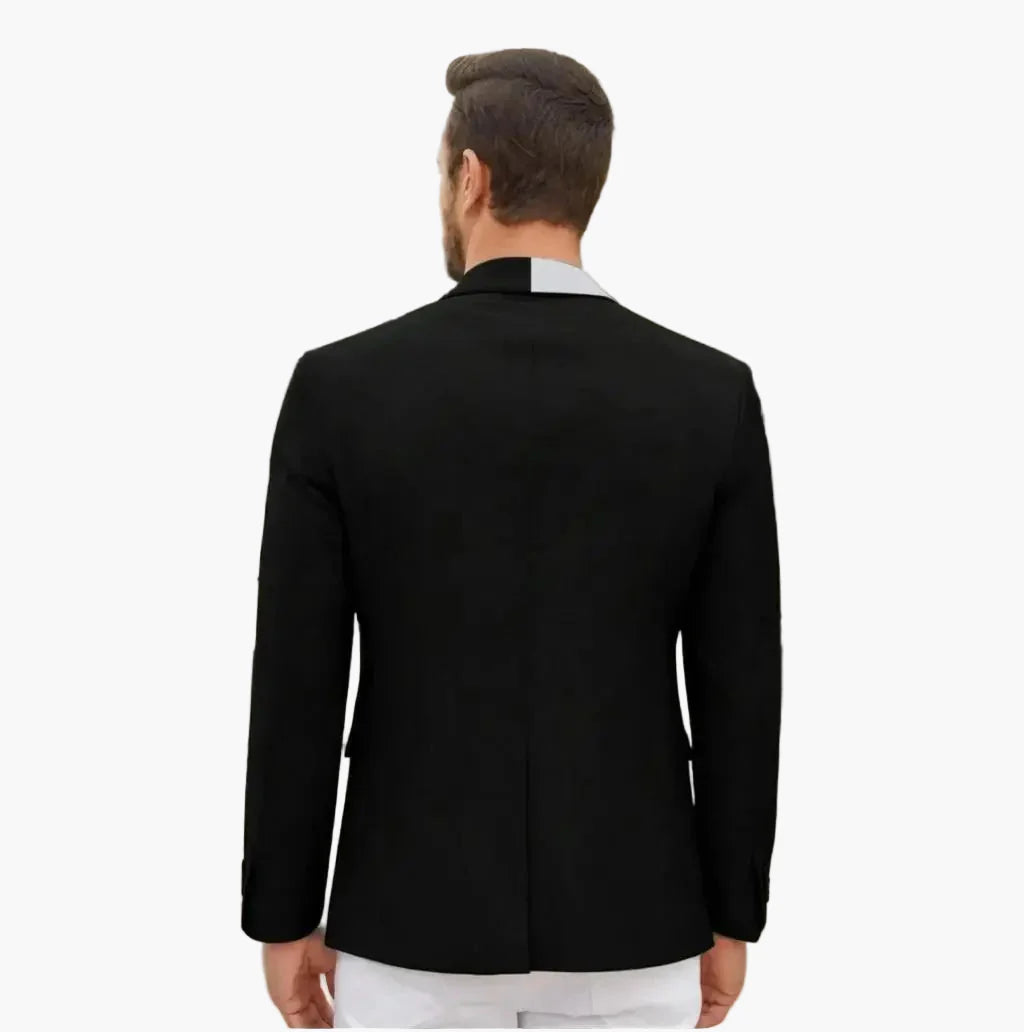 Herr Elegant Kostymkavaj för Fest och Affär – Modern Slim Fit Design