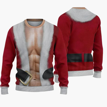 Herr Jultröja Ugly Christmas Sweater Christmas Bros med Tomten och Jesus – Rolig Festtröja
