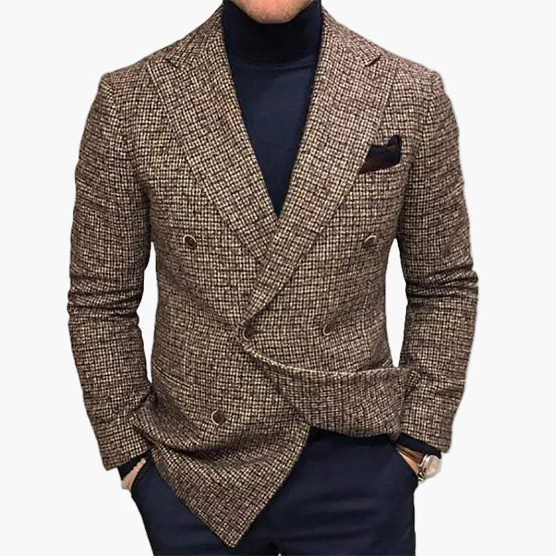 Herr Dubbelknäppt Kavaj – Elegant och Stilren Blazer för Affärs- och Festbruk